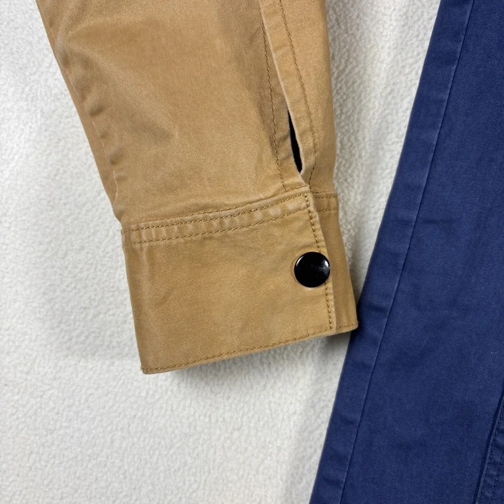 di‎ Stefano Mens Jacket Coat Navy/Tan Luxury Tailored in Italy Button Zip Fits M